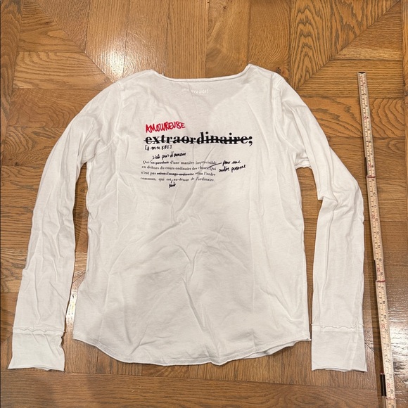 Zadig & Voltaire Tops - Zadig & Voltaire White Top with Red Accent